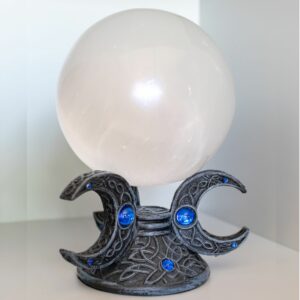 Sfera Selenite Luna supporto Gotico 2 3